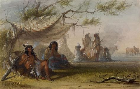 Indian Encampment Painting By Alfred Jacob Miller Fine Art America