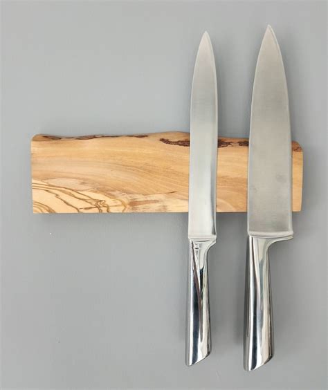 Customizable Olive Wood Magnetic Knife Holder Olive Wood Etsy