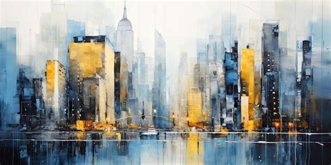 Premium AI Image | An abstract watercolor painted cityscape Illustration