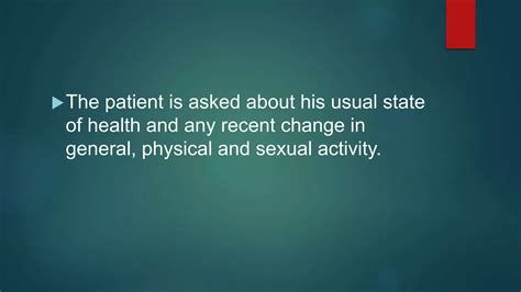 Nursing Assessment History And Physical Assessment Of Male