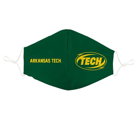 Arkansas Tech Jerry The Bulldog Atu Face Mask Solid Green Etsy