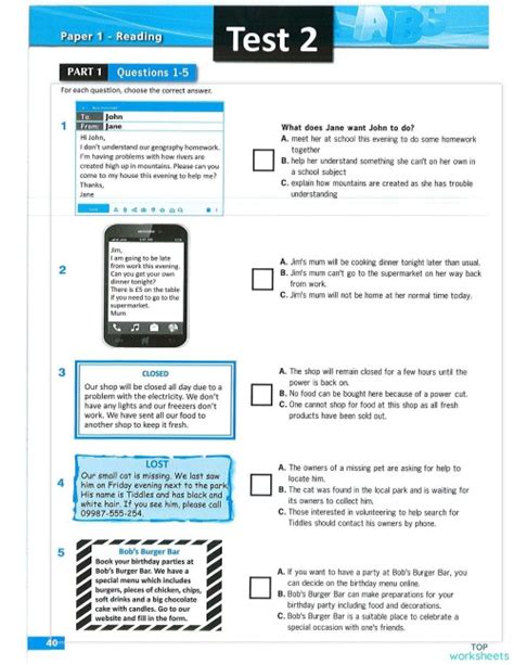 B1 Simply Test 2 Interactive Worksheet Topworksheets