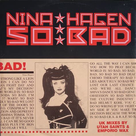 1995 So Bad Nina Hagen Maxi 45t