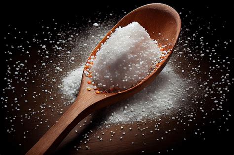 Premium Photo Healthy Sea Salt On Wooden Spoon