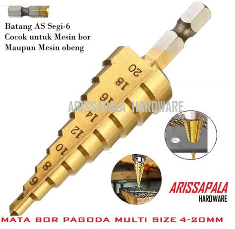 Jual Mata Bor Besi Pagoda Tangga Payung Piramid Hss Multi Step Drill