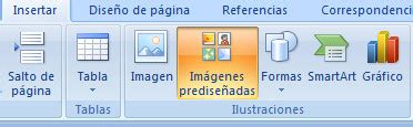 Imagenes prediseñadas Insertarlas en Word