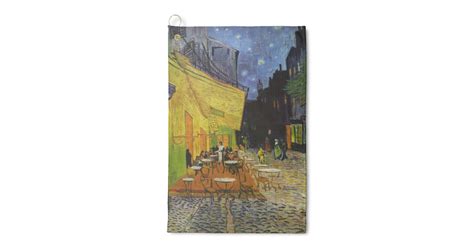 Custom Cafe Terrace at Night (Van Gogh 1888) Waffle Weave Golf Towel ...