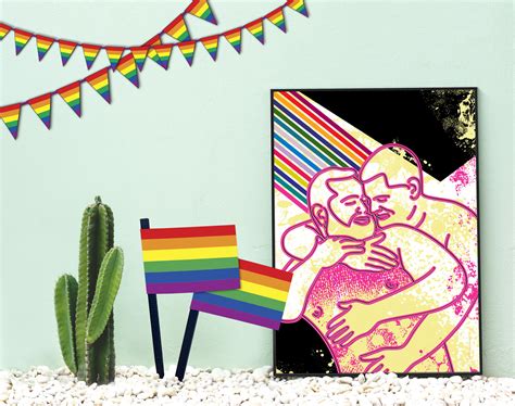 Erotic Art Printable Of Naked Mature Gay Bear Men Passion Etsy Australia