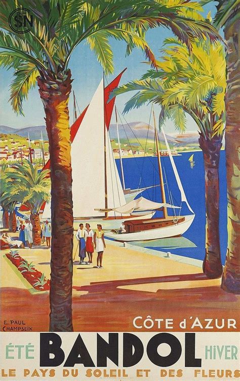 Cote Dazur Vintage Train Poster Art Museum Outlets Travel Posters