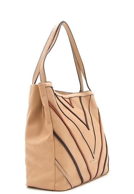 Bolsa Chenson Listras Nude Compre Agora Dafiti Brasil