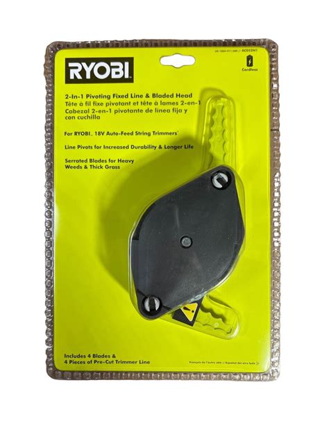 Ryobi 2 In 1 Pivoting Fixed Line And Bladed Head