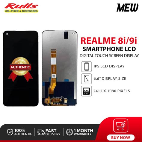 Smartphone Lcd For Realme 8i 9i Digital Touch Screen Display Frame