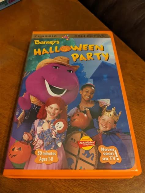 BARNEYS HALLOWEEN PARTY VHS Video Tape Clamshell Classic Collection 9