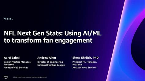 AWS Re Invent 2023 NFL Next Gen Stats Using AI ML To Transform Fan