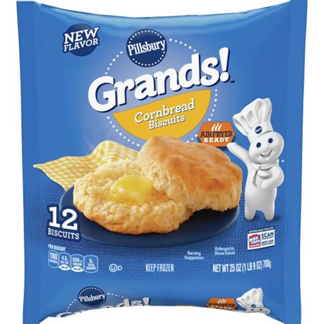 Pillsbury Grands! Cornbread Frozen Biscuit 12 Count - Pillsbury.com