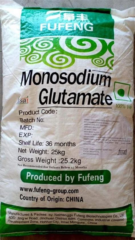 Monosodium Glutamate Msg Packaging Type Bag Packaging Size Kg At