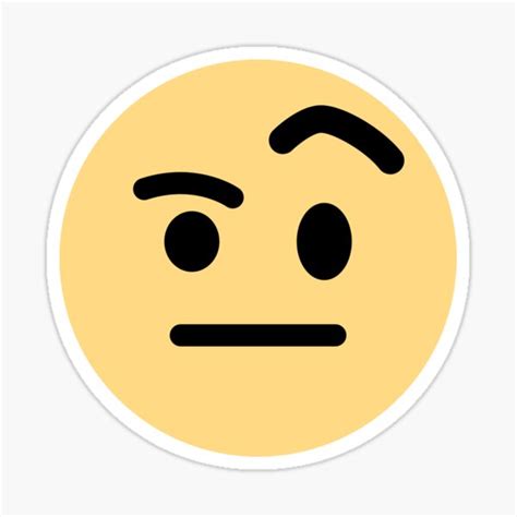 Skeptical Smiley Emoji Sticker By Cbelan Redbubble