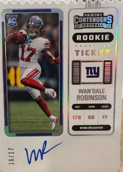 Wan Dale Robinson 2022 Contenders Rookie Ticket Auto Stub 141 Price