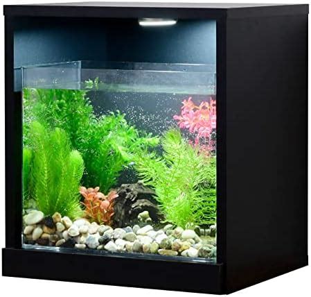 Amazon SemiSta お部屋に小さな水族館 キューブボックスα アクア LED付き 水槽セッ アクアリウム アクリル水槽 おしゃれ