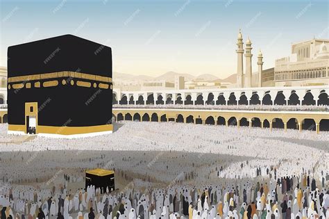 Premium Photo | Illustration of Kaaba Pilgrimage Background