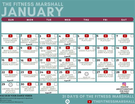 2023 January Challenge | 31 Days of Dancing — The Fitness Marshall