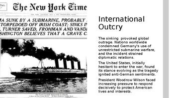 Sinking of the Lusitania Presentation with Questions WW1 by Legend Learning