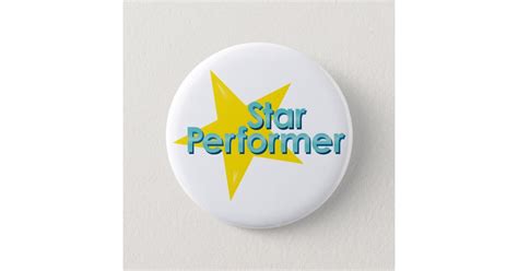 Star Performer 6 Cm Round Badge Zazzle