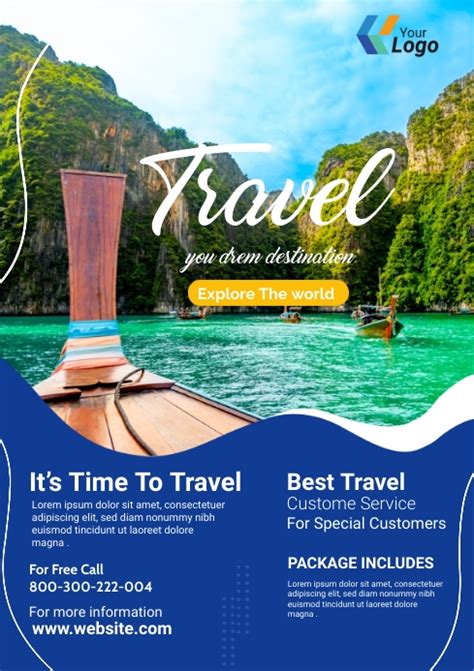 Travel Vacation Flyer Template Postermywall