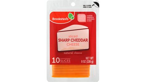 Brookshires Sliced Sharp Cheddar Cheese 10 Ct Delivery Near Me Doordash