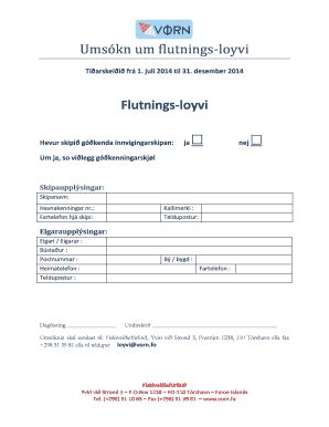 Fillable Online Fve Ums Kn Um Flutnings Lyvi Fvefo Fax Email Print