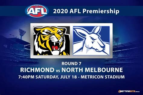 Richmond Vs North Melbourne Betting Tips Afl 2020 Round 7