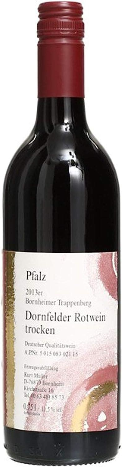 Weinhaus M Ller Pf Lzer Dornfelder Rotwein Trocken L Flasche