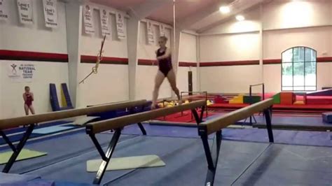 Switch Leap Straddle Jump On Beam Youtube