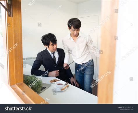 Couple Gay Conceptasia Businessman Working Together Stock Photo Shutterstock