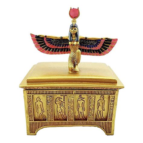 Egyptian Goddess Isis With Open Wings Trinket Box The Witches Sage Llc