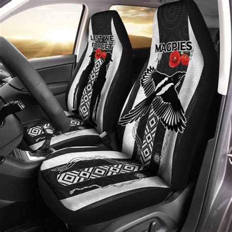 AIO Pride Magpies ANZAC Day Car Seat Cover Indigenous Art AIO Pride