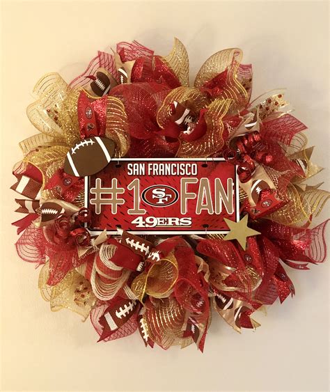 49ers Wreath Niners Wreath Football Wreatb 49ers Wreath Wreaths