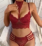 Amazon Garter Lingerie For Women Sexy Lace Lingerie Sheer Matching