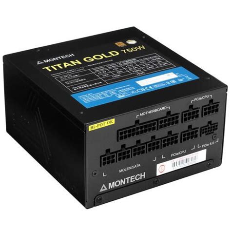 Блок питания Montech TITAN GOLD 750 TIS0123 купить на OZON по низкой ...
