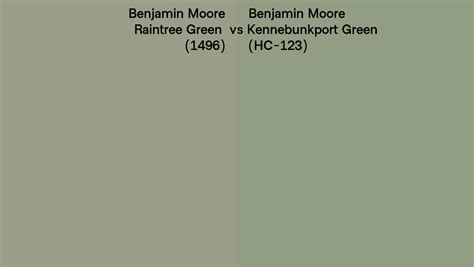 Benjamin Moore Raintree Green Vs Kennebunkport Green Side By Side