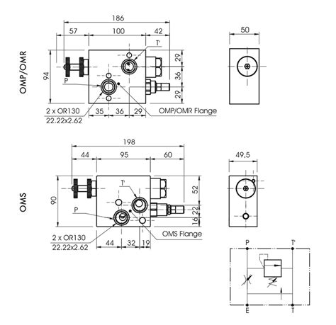 Hydraulic Flow Control Valve With Excess To Tank Flangeable On Danfoss