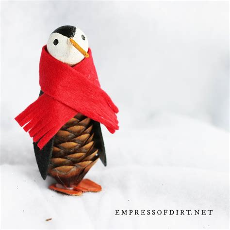 How To Make Pinecone Animals Penguin Owl And Mouse