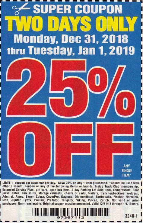 Harbor Freight 25 Off Coupon 2 Days Only 123118 1119 Struggleville