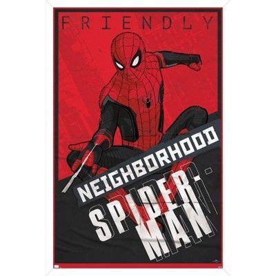 Trends International Marvel Spider-Man: No Way Home - Friendly Framed Wall Poster Prints White ...