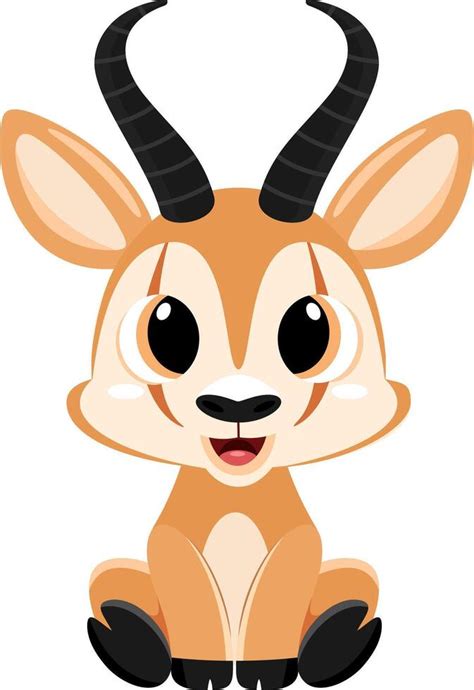 Cute Baby Springbok Cartoon Character 42893807 Vector Art at Vecteezy