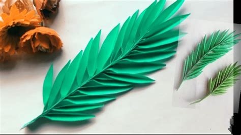 How To Make Paper Flower Leaves DIY Easy Paper Leaf Making Tutorial