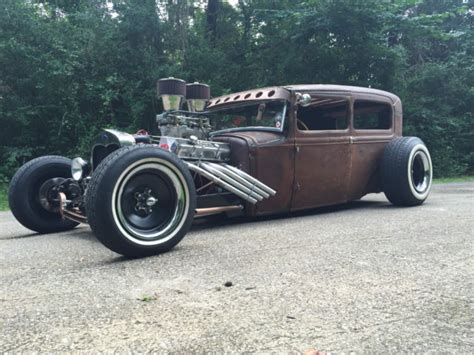 Ford Model A Tudor Chopped Channeled Fast Hot Rod Rat Rod