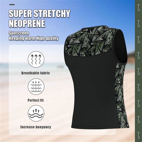 Wetsuit Sleeveless Top For Men Women 2mm Front Zip