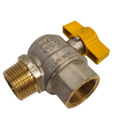 Angle Brass Ball Valve DN25 1 F M T Handle Tapered Parallel Famale