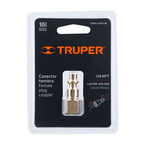 Conector rápido de latón tipo F cuerda 1 4 NPT hembra Para